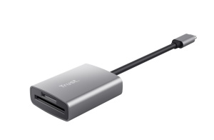 Cardreader USB-C Trust Dalyx Fast, carduri compatibile micro-SD, SD, gri