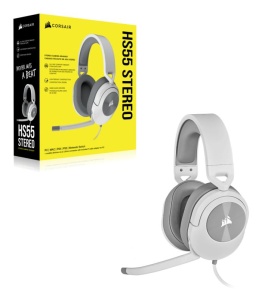 Casti cu microfon Corsair HS55 STEREO, Multi-platform Gaming and Mobile, 20Hz-20KHz, 32ohm, 114db, driver 50mm, alb - Img 9