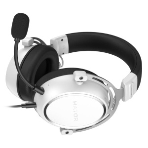 Casti gaming cu fir Hator Hypergang 3, material membrana compozit, frecventa raspuns 10Hz-44kHz, impendanta 32Ω, putere maxima 30mW, microfon detasabil unidirectional, sensibilitate -38 ±3dB, alb - Img 3