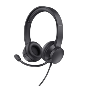 Casti Trust Ayda cu fir, interfata USB 3.0, frecventa de raspuns 20 Hz - 20.000 Hz, sensivitate 96 dB, negru - Img 3