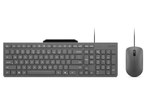 Kit wired tastatura si mouse Lenovo 310 USB-A Wired Combo, taste numerice, gri