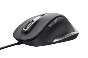 Mouse Trust Fyda cu fir, optic, interfata USB 2.0 rezolutie maxima 5000 DPI, 6 butoane, negru - Img 2
