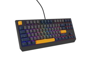 Tastatura gaming mecanica cu fir Genesis Thor 230 TKL, iluminare RGB, switch Linear, switch model Outemu Panda, numar taste 87, 11 butoane multimedia, lungime cablu 1.6m, dimensiuni 363 x 155 x 39 mm, naval blue - Img 2