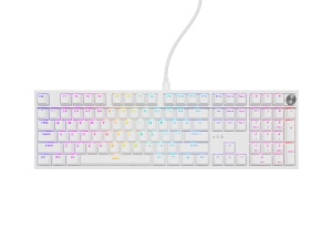 Tastatura gaming mecanica cu fir Genesis Thor 404, iluminare RGB, 107 taste, 11 butoane multimedia, alb - Img 2