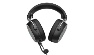 Casti gaming cu fir Hator Hypergang 3 USB, conectivitate USB Type-C / USB Type-Amaterial membrana compozit, conexiune catre HATOR SyncHUB™, Virtual 7.1 Surround Sound, logo iluminat RGB, apeluri prin BT in gaming mode, frecventa raspuns 10Hz-44kHz, - Img 4