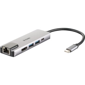Hub USB DLINK DUB-M520, 5 porturi, gri - Img 2