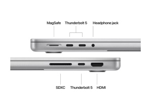 MacBook Pro 14.2"/Apple M4 Pro (CPU 12-core, GPU 16-core, Neural Engine 16-core)/24GB/512GB - Silver - INT KB - Img 3