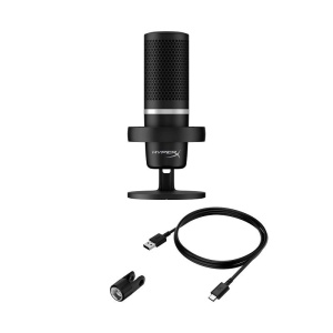 Microfon HP HyperX DuoCast, cardioid, RGB USB, Negru - Img 1