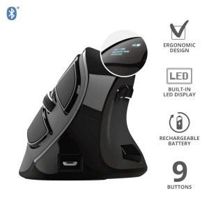Mouse Trust Voxx, Rechargeable Ergonomic Wireless, negru - Img 5