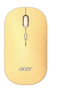 Mouse Wireless Acer AMR130, 1600 dpi, Galben