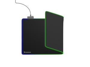 Mousepad Genesis Boron 500 XXL, iluminare RGB, material cauciuc + textil, dimensiuni 800x400x4 mm, negru - Img 4