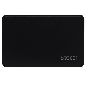 Rack extern HDD/SSD 2.5" Spacer USB-C 3.1 negru - Img 2
