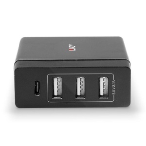 Statie incarcare Lindy 4 porturi USB C si A, putere 72W, negru - Img 5