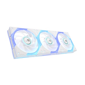Ventilator Carcasa ASUS ROG Eurux GR120 ARGB Fan White Triple Pack, 12 cm, 2600 RPM, 3 ventilatoare, RGB