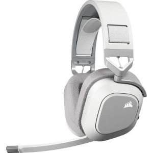 Casti cu microfon Corsair HS80 MAX WIRELESS, Multi-platform Gaming, 20Hz-40Khz, 32ohm, 116db, driver 50mm, autonomie baterie de pana la 24 de ore, alb - Img 4