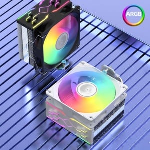 Cooler CPU Serioux CC120ARGB, dimensiuni 120x120x25mm, viteza ventilator 800-1800±200RPM, TDP: 180 - 200W, durata de viata 30 000 ore, iluminare LED, suporta toate seriile INTEL CPU & AMD - Img 3