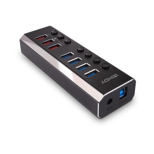 Hub Lindy 7x porturi USB 3.0,dintre care 3x porturi USB QuickCharge, - Img 6