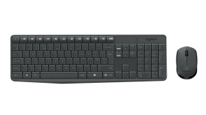 Kit wireless tastatura si mouse Logitech MK235, taste numerice, gri