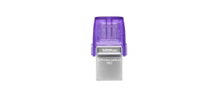 Memorie USB Kingston microDuo 3C 128 GB, USB 3.0, Purpuriu