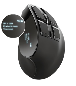 Mouse Trust Voxx, Rechargeable Ergonomic Wireless, negru - Img 2