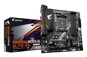 Placa de Baza GIGABYTE B550M AORUS ELITE AX AM4, 4x DDR4, 1x DVI-D 1x HDMI, 1x PCIE 4.0 x16 1x PCIE 3.0 x4 1x PCIE 3.0 x1, 2x M.2, 4x SATA 6GB/s, mATX - Img 2