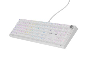 Tastatura gaming mecanica cu fir Genesis Thor 404, iluminare RGB, 107 taste, 11 butoane multimedia, alb - Img 6