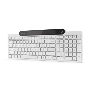 Tastatura Lenovo 800 Self-Charging Bluetooth; reincarcabila cu ajutorul luminii ambientale, fara spatiu destinat bateriilor clasice; layout: US; conectivitate: BT 5.1, se poate conecta la 3 dispozitive; greutate: 635g; compatibil cu Windows 10, Windows - Img 3
