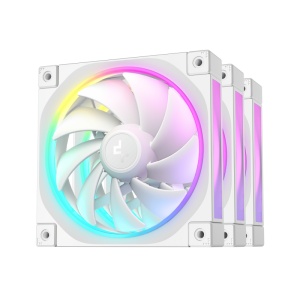 Ventilatoare DEEPCOOL FL12-3in1 120mm ALB, CFM 55, presiune 2.82 mmAq, viteza de rotatie 500-2150 RPM +/- 10%