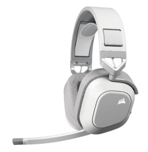 Casti cu microfon Corsair HS80 MAX WIRELESS, Multi-platform Gaming, 20Hz-40Khz, 32ohm, 116db, driver 50mm, autonomie baterie de pana la 24 de ore, alb - Img 5