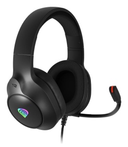 Casti gaming cu fir Genesis Neon 213, microfon, iluminare RGB, impendanta 32 Ohm, frecventa raspuns 20 - 20.000 Hz, lungime cablu 220cm, frecventa raspuns microfon 100 - 16000 Hz, sensibilitate -42dB, conectivitate 3x Jack 3.5 mm, USB-A 2.0, negru - Img 2