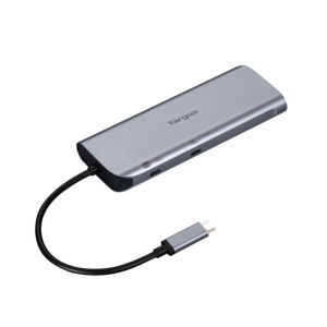 Hub USB Targus Dual Video Mobile Dock, USB-C, peste 5 porturi, HDMI, RJ-45, Gri