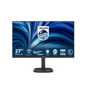 Monitor Philips 27" 27B2U3601/00, Diagonal (inch): 27, Diagonal (cm): 68, Aspect ratio: 16:9, Panel: IPS, Resolution: 2560x1440, Refresh Rate: 120Hz, Response time GtG: 4ms, Brightness (max): 350 cd/m², Contrast (static) : 1500:1, Contrast (dynamic):