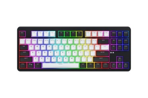 Tastatura mecanica wirelss Hator Rockfall 3 Mecha TKL conectivitate USB, pollingrate 1000Hz, iluminare RGB cu functia de a customiza fiecare tasta individual, tip switch HATOR Aurum Orange Linear rev.1.0, durata de viata switch 70M de clickuri, durata de