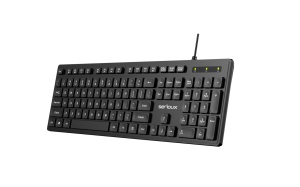 Tastatura Serioux cu fir, interfata USB, 104 taste, material ABS, US Layout, lungime cablu 1.5m PVC, dimensiuni 429*128*20mm; 416g, negru - Img 5