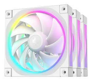 Ventilatoare DEEPCOOL FL12-3in1 120mm ALB, CFM 55, presiune 2.82 mmAq, viteza de rotatie 500-2150 RPM +/- 10% - Img 2