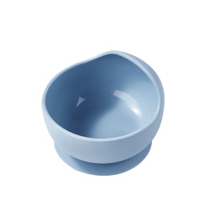 Castron silicon copii cu ventuză puternică antiderapantă, BPA Free, rezistent la răsturnare, pentru diversificare, 6+ luni, KidsCenter, culoare: albastru - Img 2