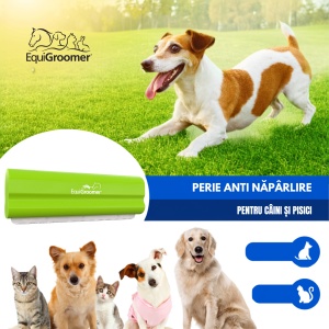 EasyGroomer 5" (12,7 cm) by EquiGroomer – Perie profesională de îngrijire pentru câini, pisici și alte animale mici, potrivită tot timpul anului, excelentă în perioada de năpârlire, lamă din oțel, mâner din lemn, culoare verde-lime - Img 2