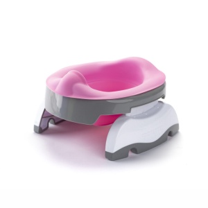 Potette Plus, Liner reutilizabil pentru olita portabila, silicon, roz