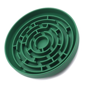 Yatrick Bol Slow Feeder pentru câini și pisici - Silicon alimentar anti-sufocare, antiderapant, hrănire lentă, stimulator digestiv - culoare verde
