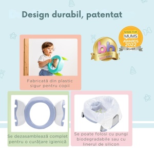 Potette Plus, Oliță portabilă pliabilă, 445g, 15 luni+, misty - Img 4