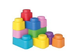 Set cuburi moi Gerardo’s Toys 10 piese – jucărie educativă senzorială soft pentru bebeluși 6+ luni | cuburi construcție sigure, motricitate, material antibacterian - Img 10
