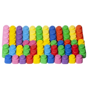 Set de construcție cuburi moi Gerardo’s Toys 42 piese – jucărie educativă senzorială soft pentru bebeluși și copii 6+ luni | cuburi sigure, motricitate, creativitate, material antibacterian - Img 7