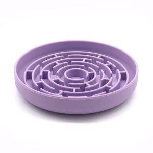 Yatrick Bol Slow Feeder pentru câini și pisici - Silicon alimentar anti-sufocare, antiderapant, hrănire lentă, stimulator digestiv - culoare lila