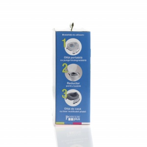 Potette Plus, Pachet Olita portabila, liner, 10 pungi biodegradabile, 700g, 14 luni+, vernil
