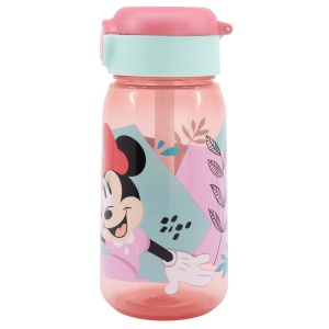 Sticlă din plastic cu pai, 510 ml, cu capac automat, Minnie Mouse - Img 2