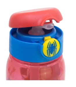Sticlă din plastic cu pai, 510 ml, cu capac automat, Spiderman - Img 4