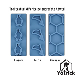 Yatrick Covoraș Tavă Slow Feeder din Silicon pentru Câini și Pisici – Hrănire Lentă, Antisufocare, Antiderapant, Relaxare & Stimulare Mentală - culoare roz - Img 11