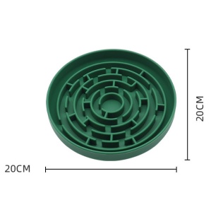 Yatrick Bol Slow Feeder pentru câini și pisici - Silicon alimentar anti-sufocare, antiderapant, hrănire lentă, stimulator digestiv - culoare verde - Img 7