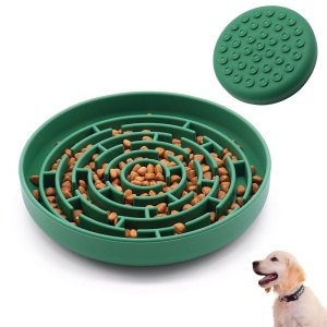 Yatrick Bol Slow Feeder pentru câini și pisici - Silicon alimentar anti-sufocare, antiderapant, hrănire lentă, stimulator digestiv - culoare lila - Img 6