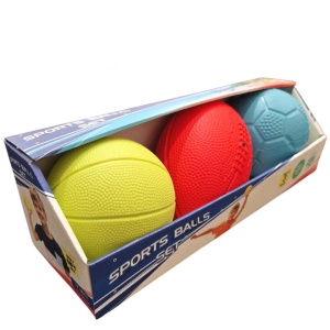 Set 3 mingi sport pentru copii Gerardo’s Toys – mini mingi ușoare și durabile, indoor & outdoor, ideale coordonare mână-ochi, Made in EU